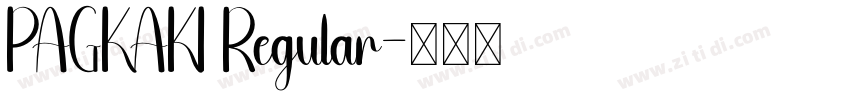 PAGKAKI Regular字体转换